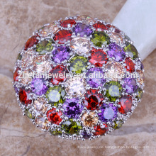 2018 Designer Platin Trauringe Trauringe multicolorful Stein Ring